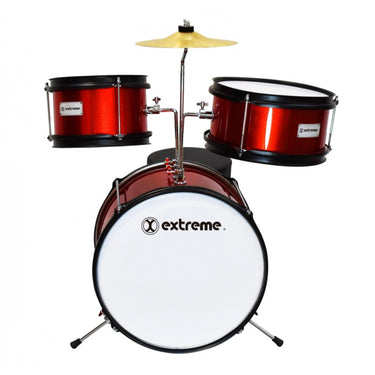 Bateria Extreme Kinder Rojo Metalico 3 Pzas. Exbt067